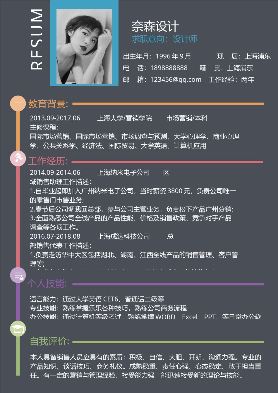 个人简历单页 (25).docx_第1页