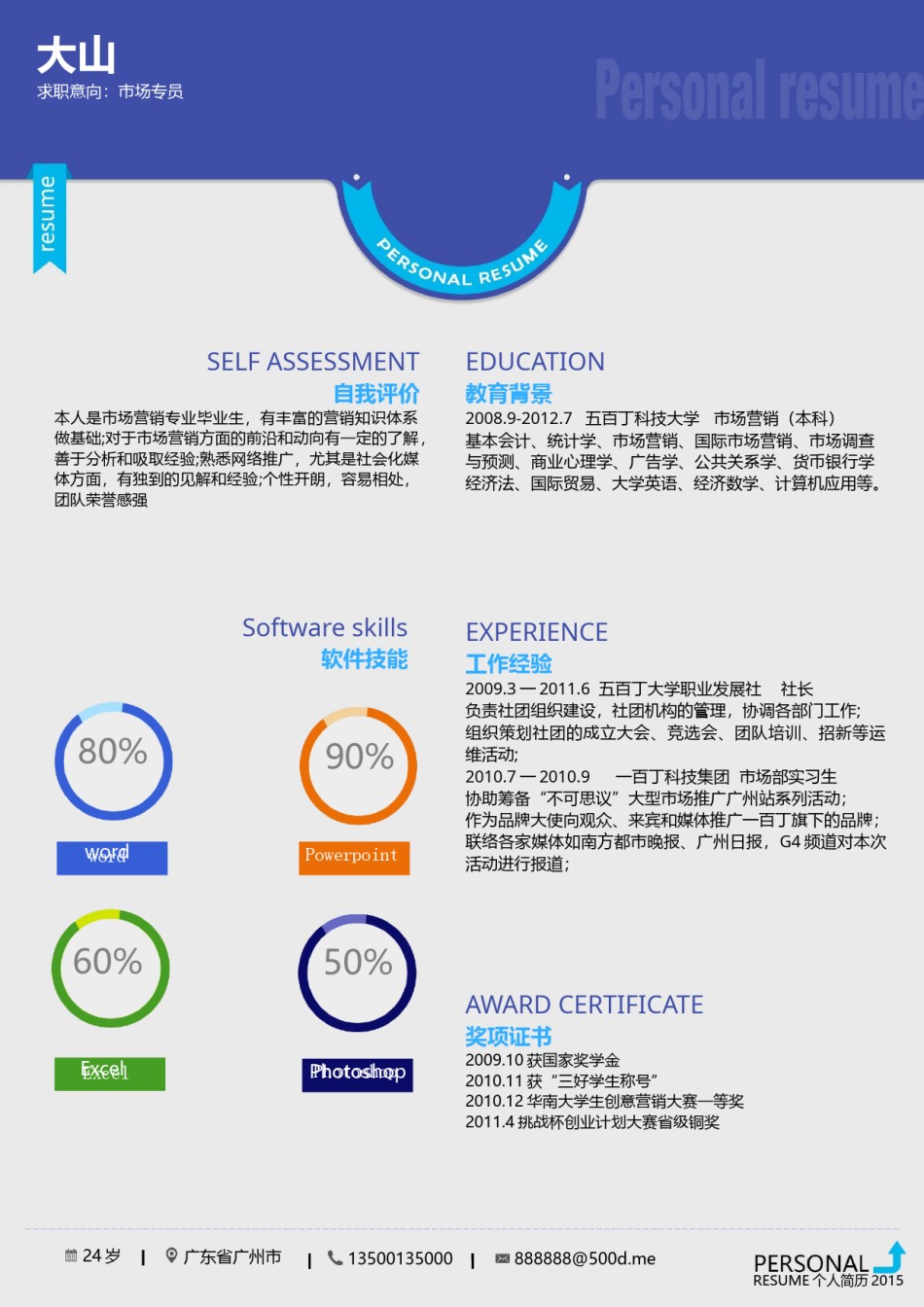 个人简历模板创意三页四页 (1).docx_第3页