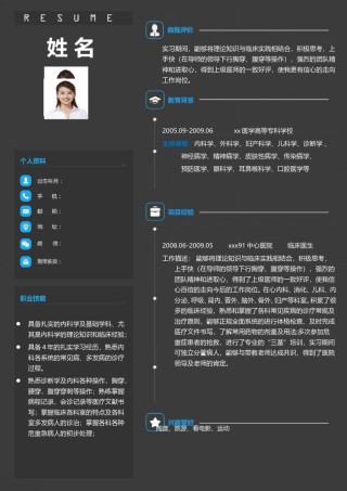 个人简历模板创意单页 (3).doc