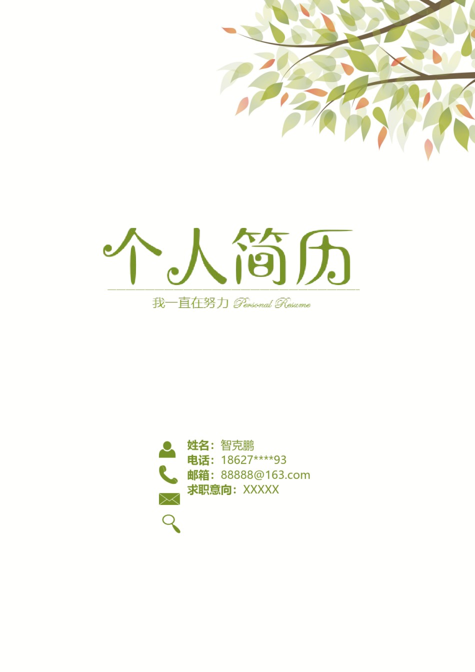 个人简历模板精选风格 (1).doc_第1页