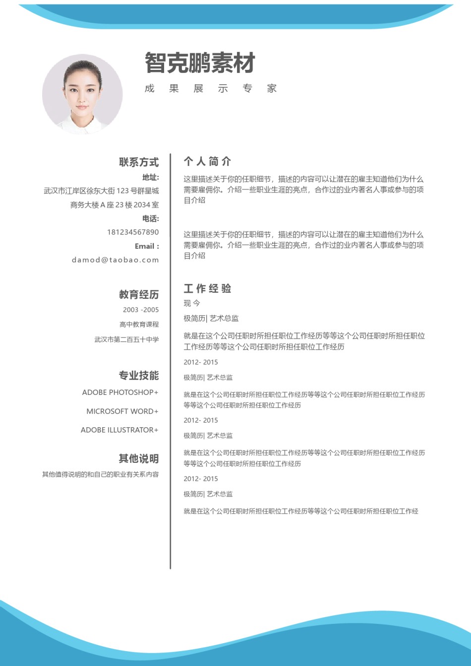 个人简历模板精选风格 (27).docx_第2页