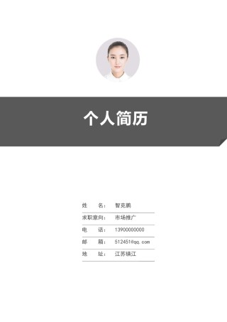 个人简历模板精选风格 (8).docx