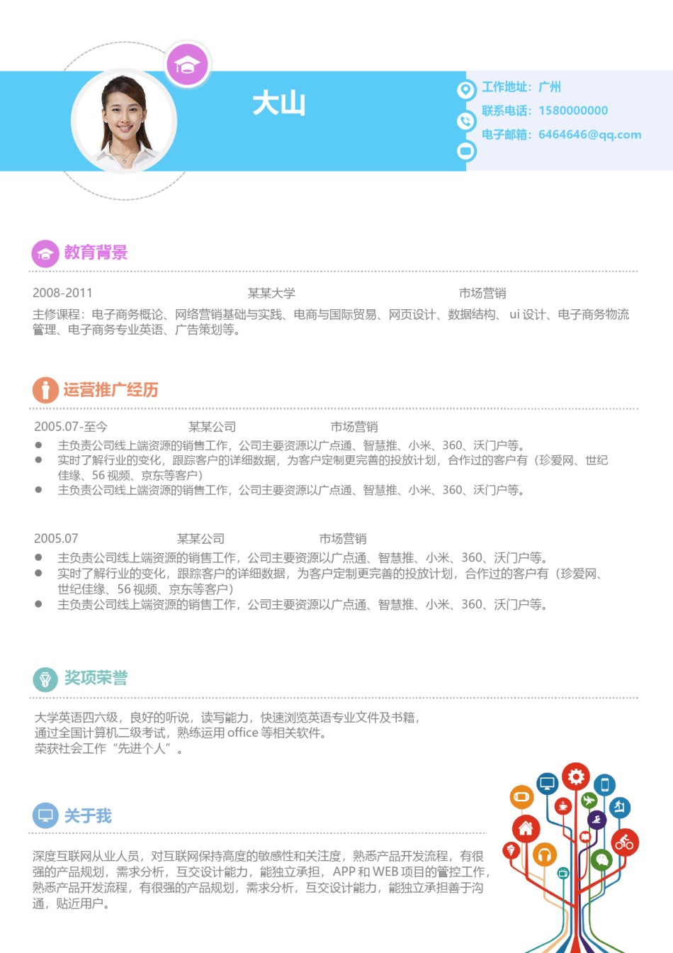 个人简历模板活泼双页 (3).docx_第1页