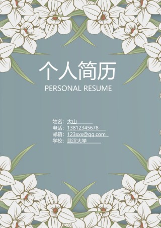 唯美淡雅简历模板单页 (2).doc