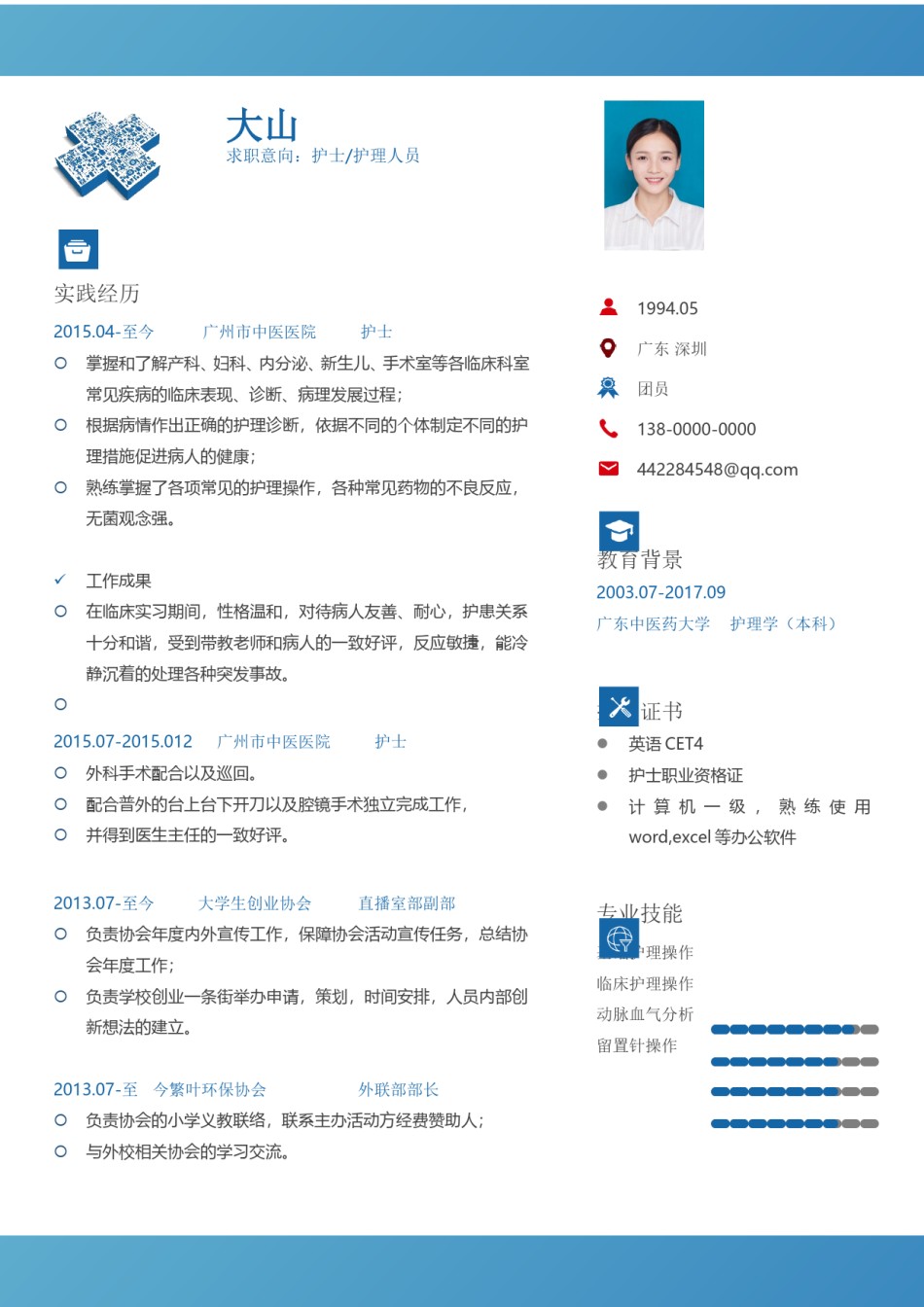 医生护士简历模板四页 (21).doc_第2页
