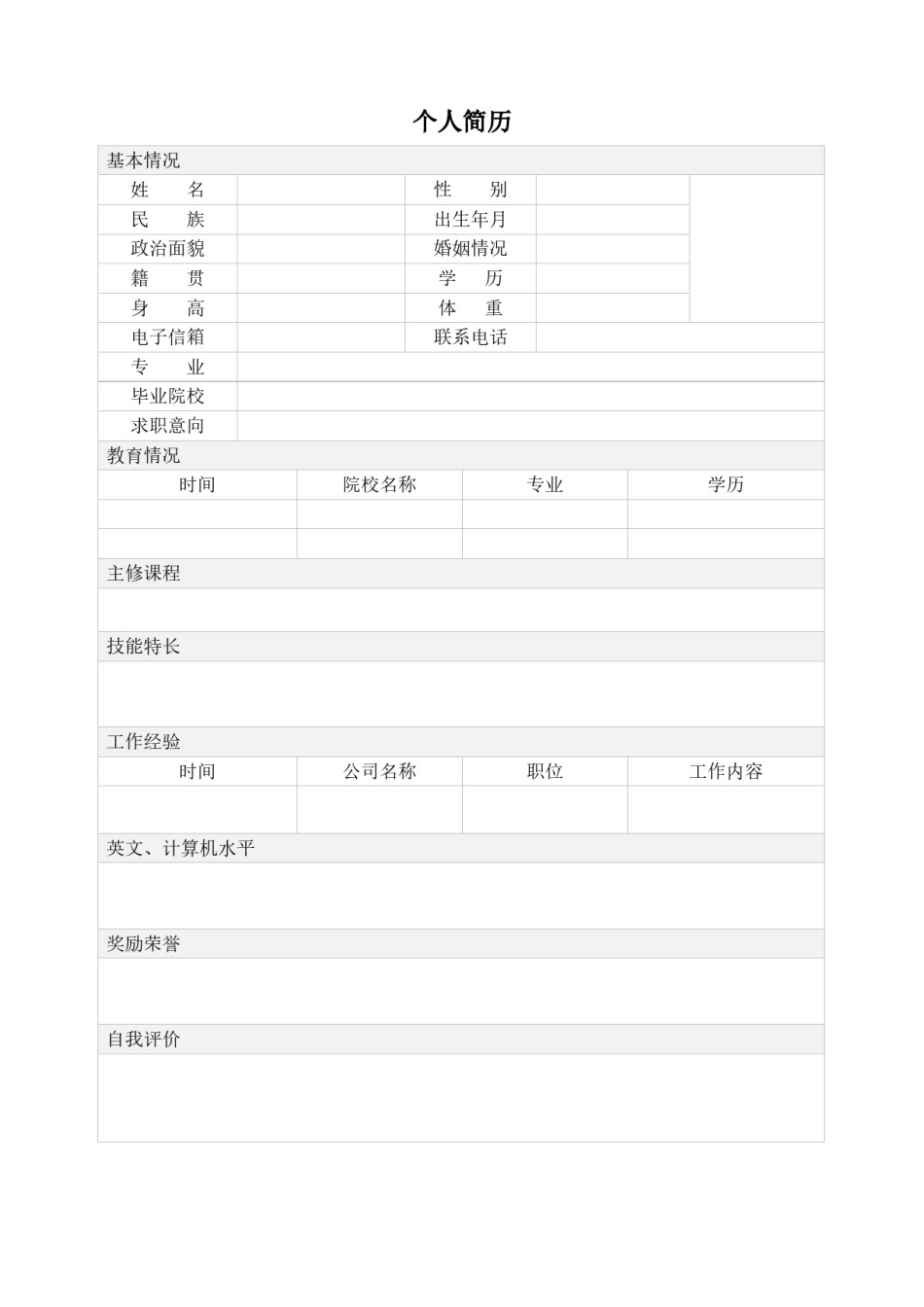 医生护士简历模板四页 (14).doc_第2页