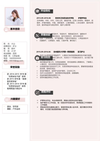 医生护士个人简历模板 (1).docx