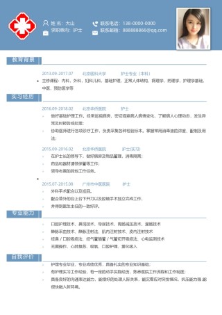 医生护士个人简历模板 (3).docx