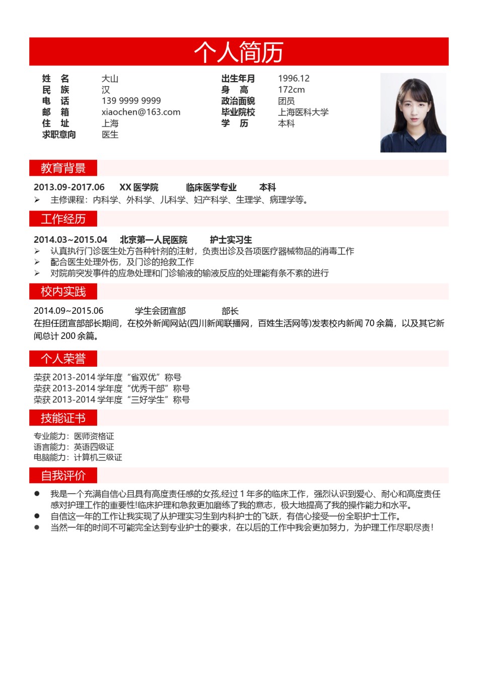 医生护士简历模板四页 (22).doc_第2页