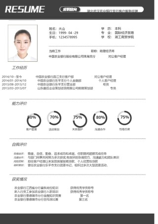 稳重大气个人简历模板单页 (1).doc