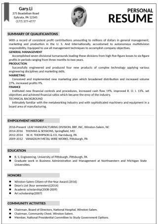 单页英文简历模板 (14).docx