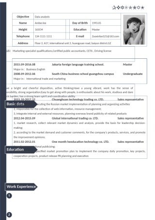 单页英文简历模板 (11).docx