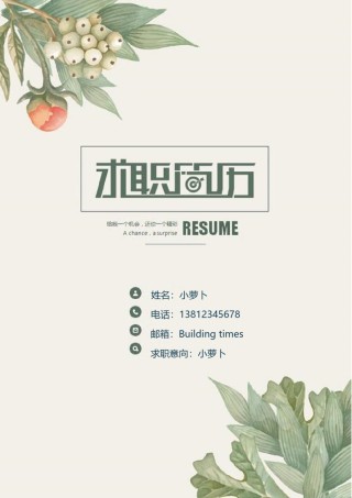 个人简历封面 (3).doc