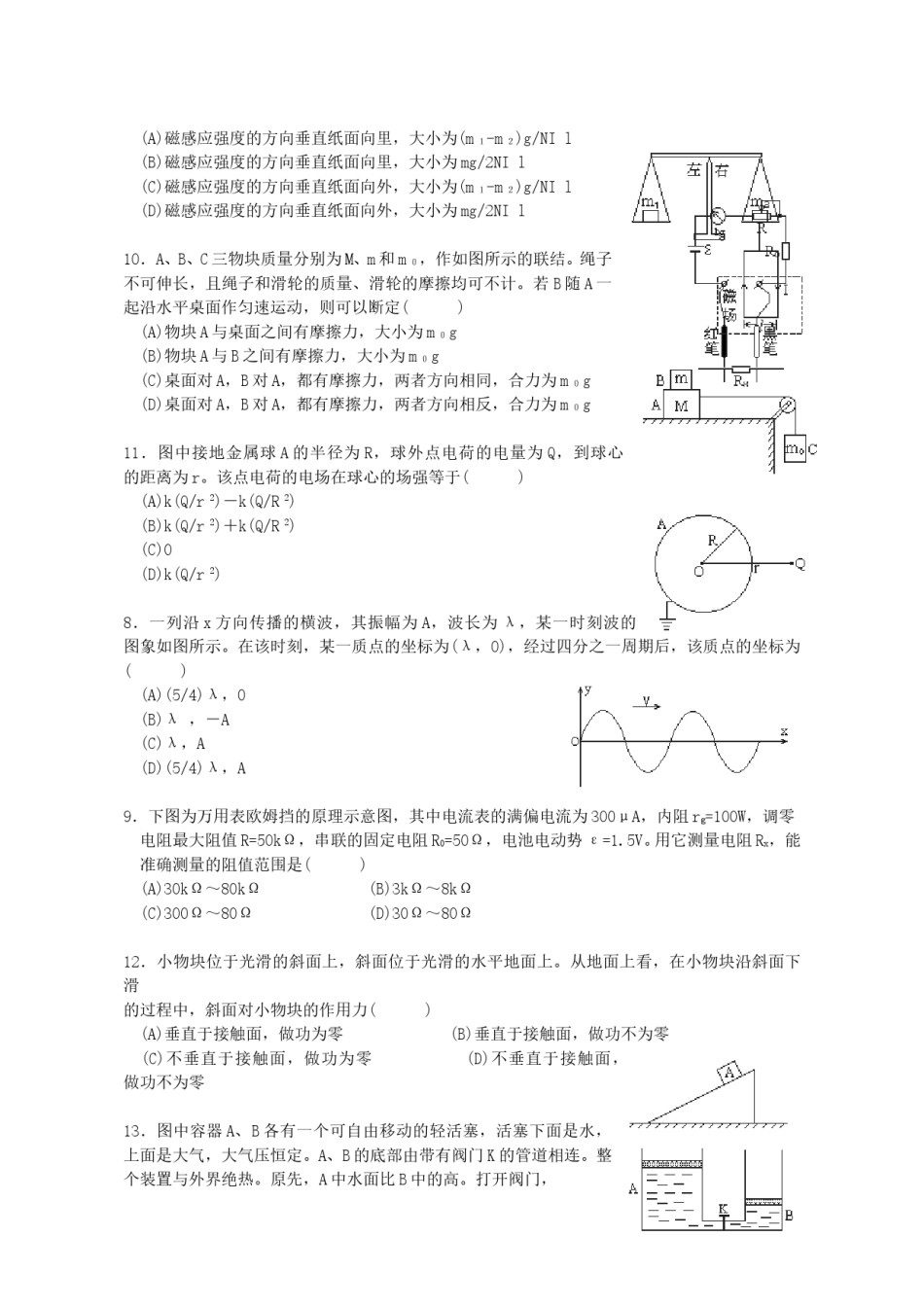1993年福建高考物理真题及答案.doc_第2页