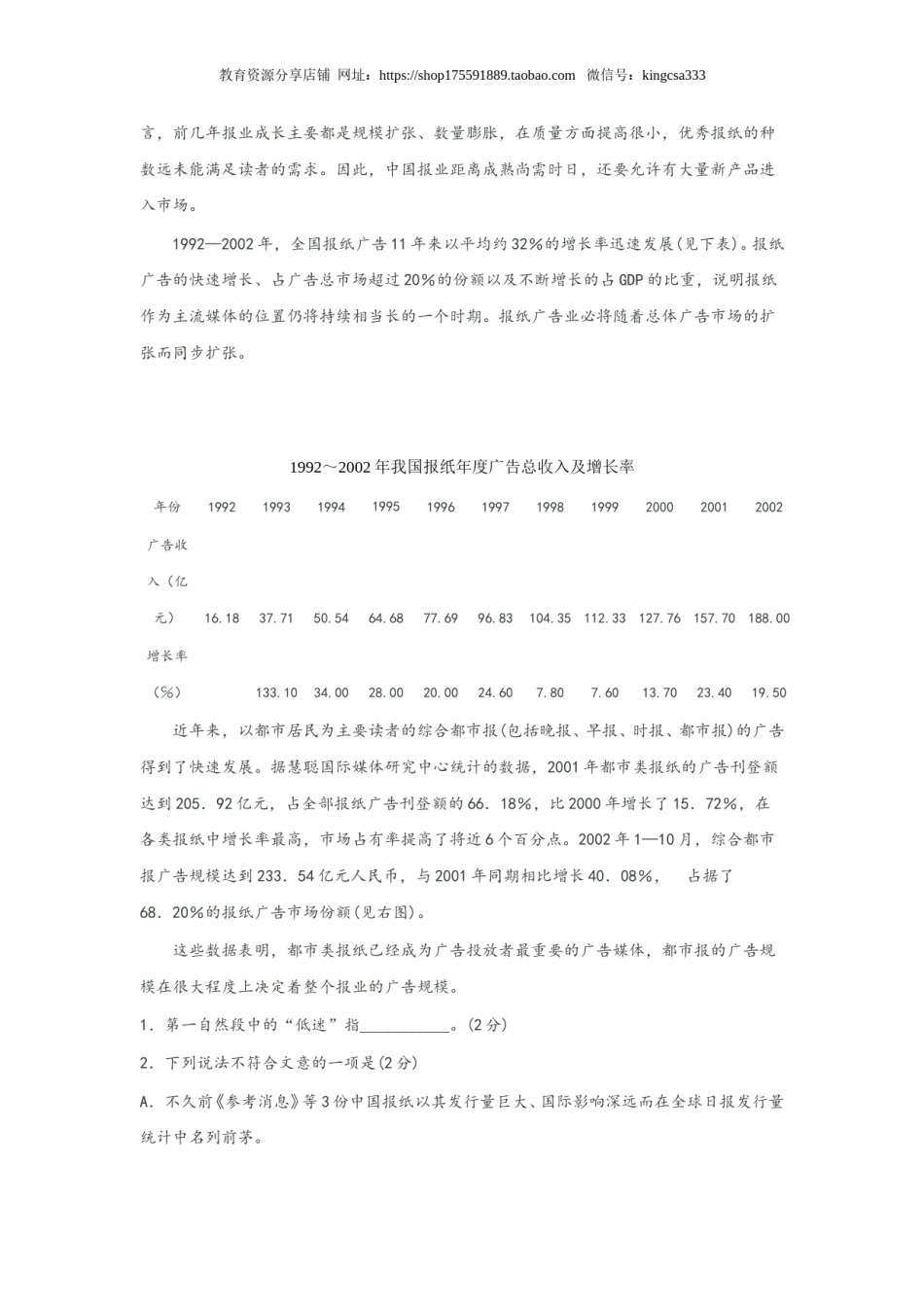 2004年上海高考语文真题试卷（答案版）.doc_第2页