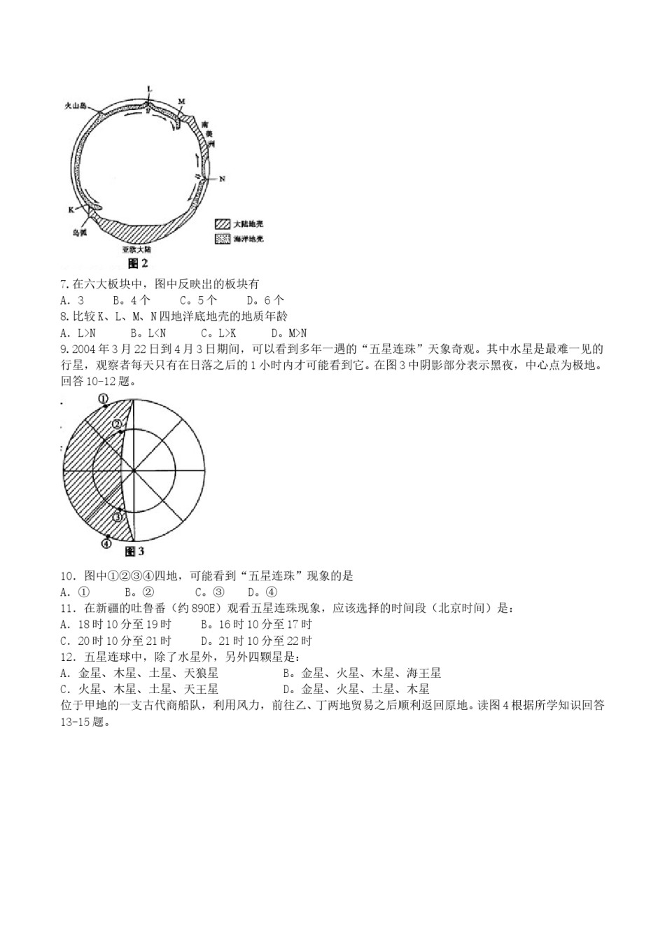 2004年广东高考地理真题及答案.doc_第2页