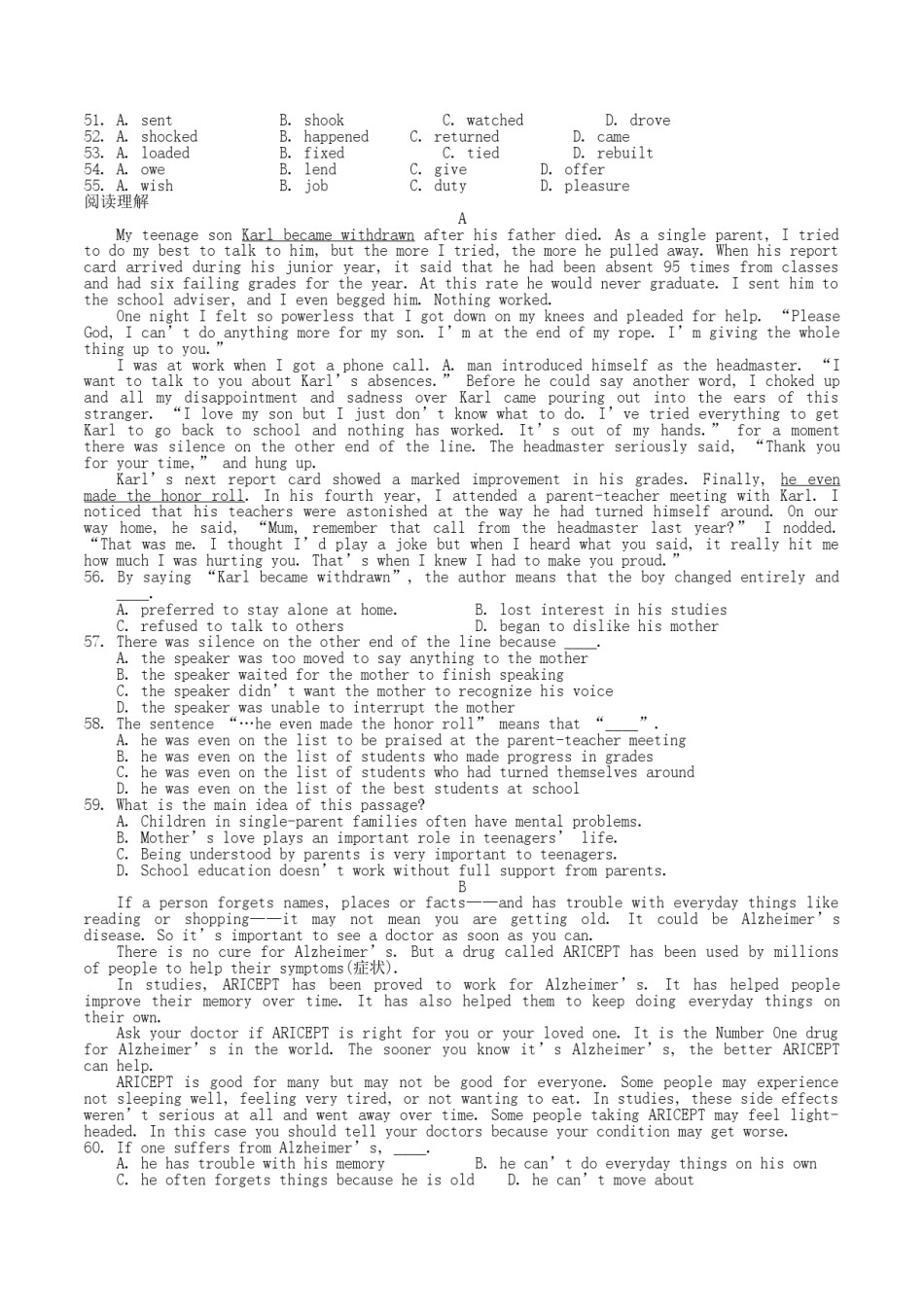 2004年湖北高考英语真题及答案.doc_第3页