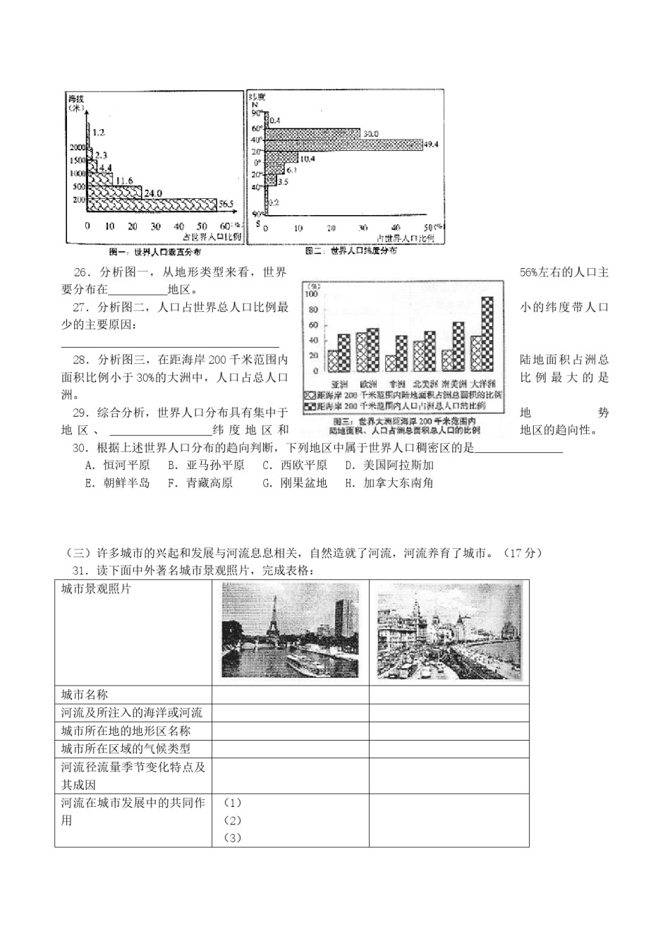 2004年上海高考地理真题及答案.doc_第3页