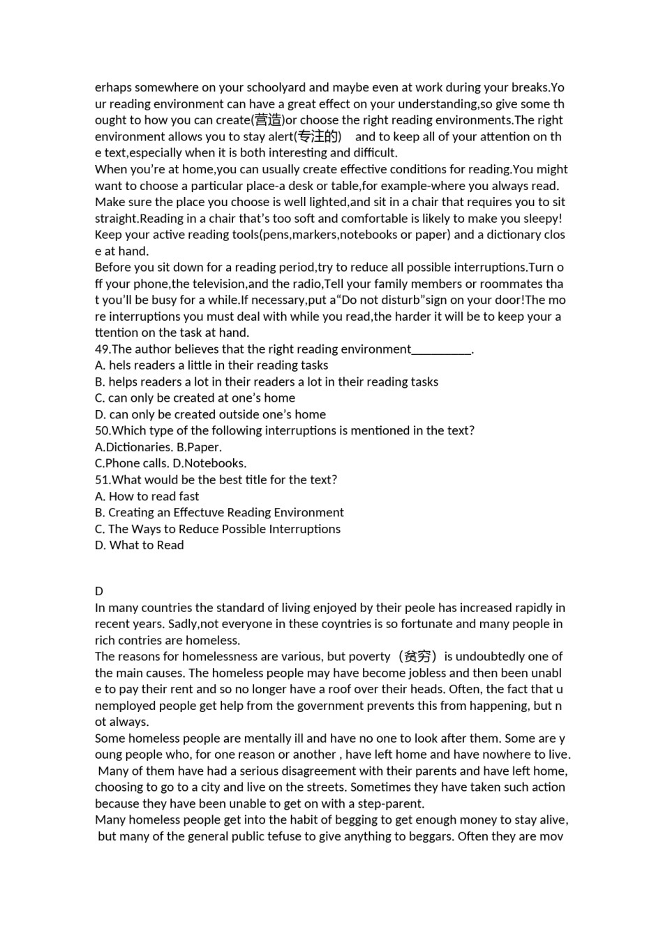 2006年高考英语试题(陕西卷)2.doc.docx_第1页