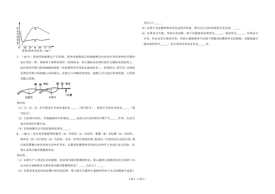 2008年全国统一高考生物试卷（全国卷ⅰ）（原卷版）.doc_第2页