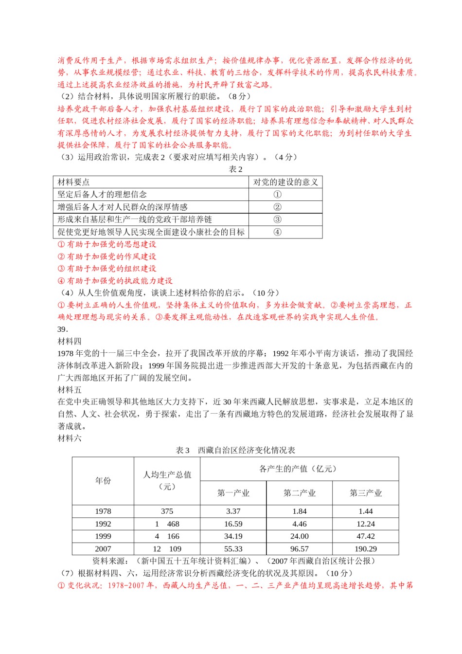 2008年高考文综(重庆卷)政治试题及答案.doc_第3页