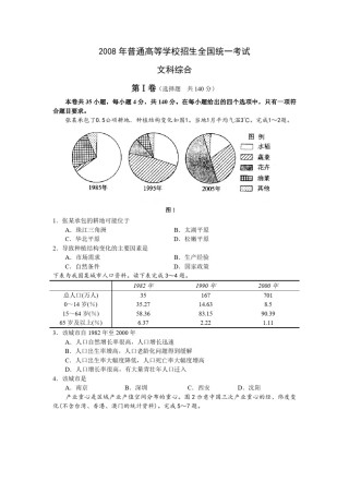 2008年浙江省高考地理（原卷版）.pdf