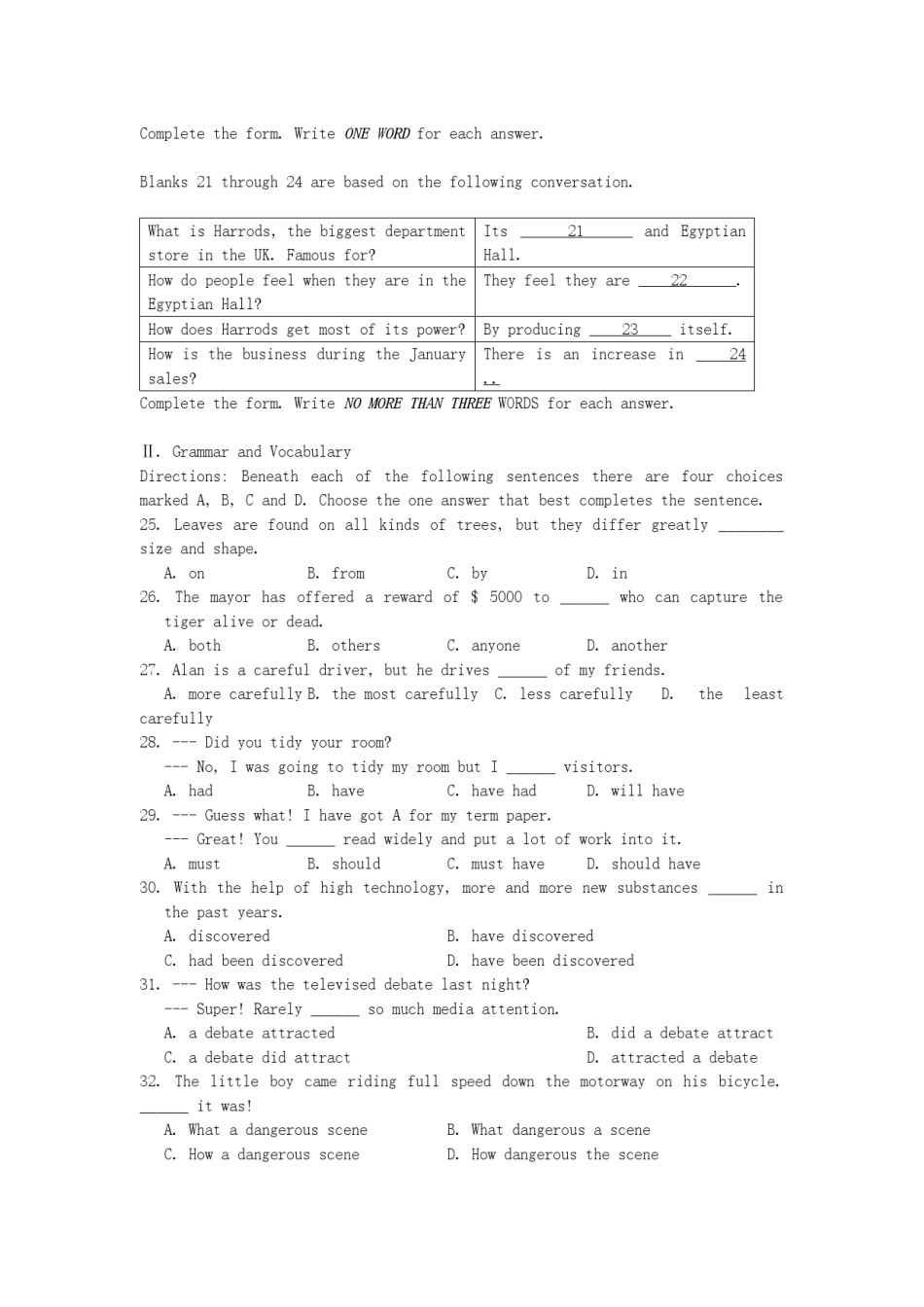 2007年上海高考英语真题及答案.doc_第3页