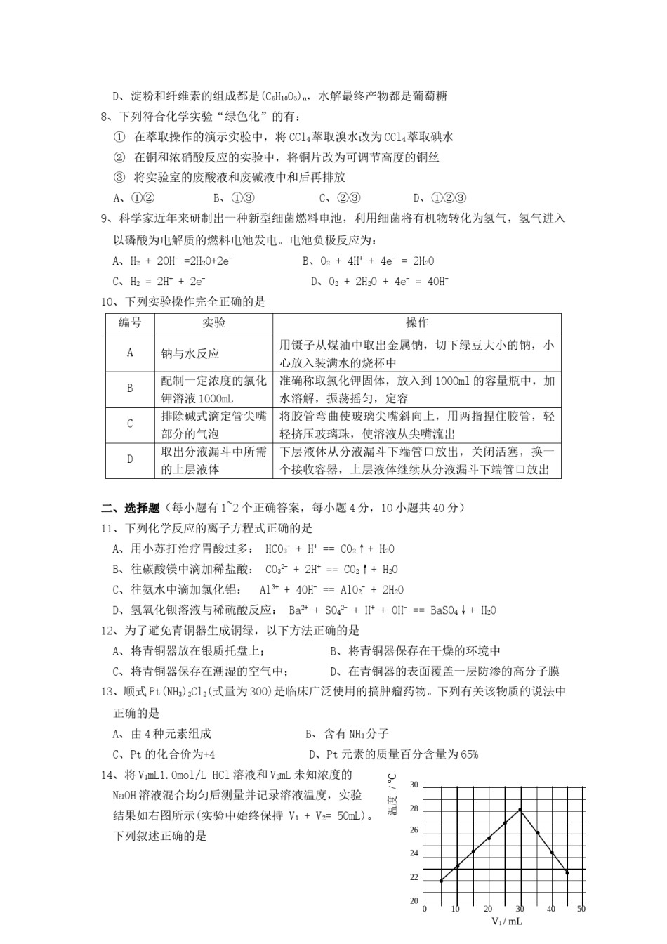 2007年广东高考化学真题及答案.doc_第2页