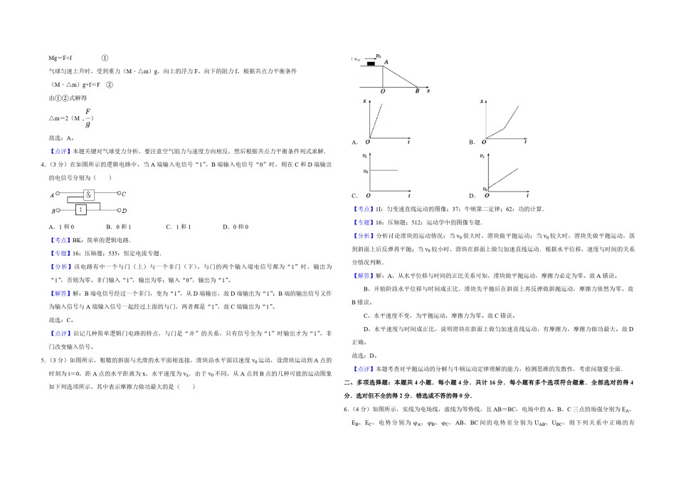 2008年江苏省高考物理试卷解析版   .pdf_第2页