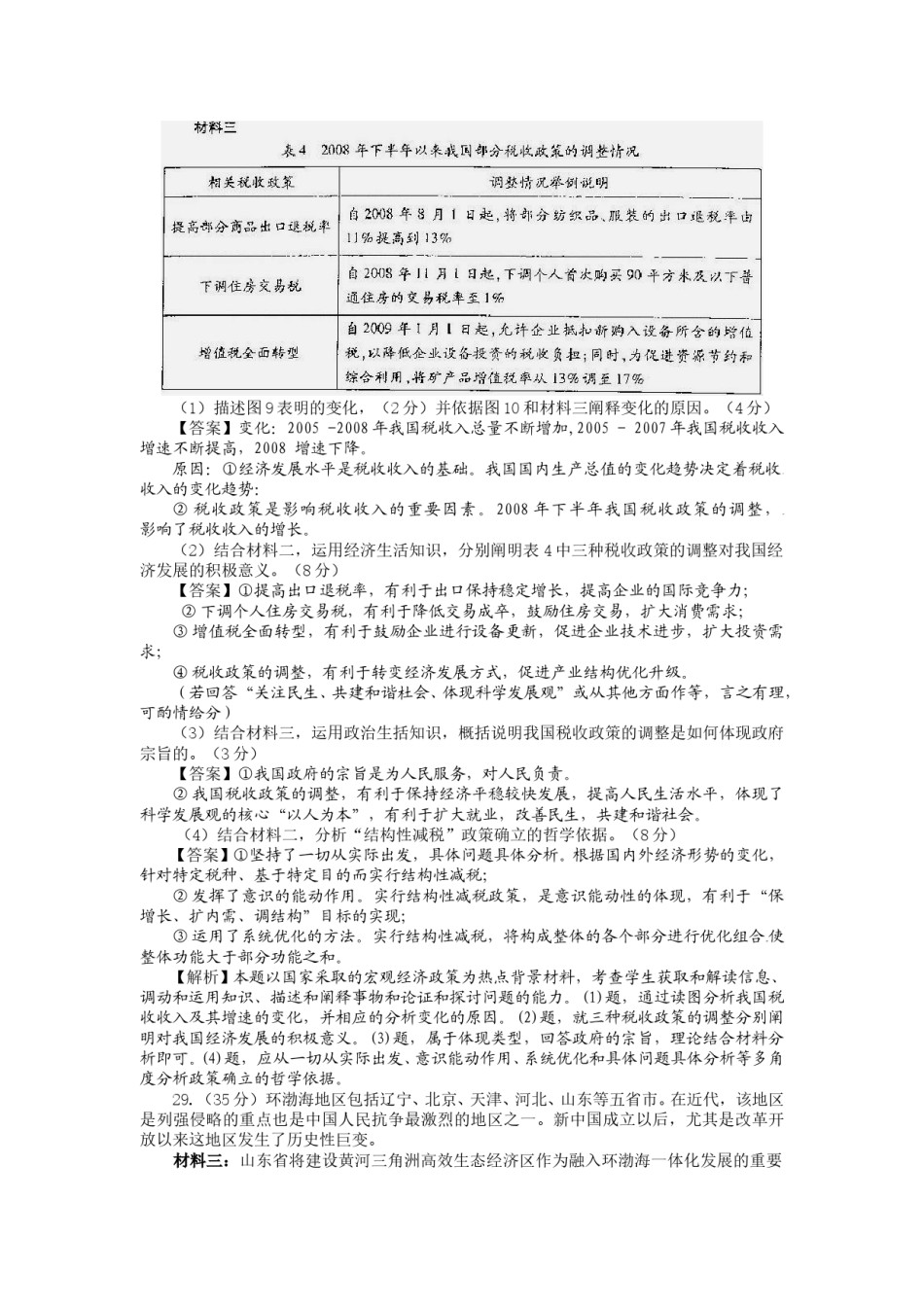 2009年高考真题 政治(山东卷)（含解析版）.doc_第3页