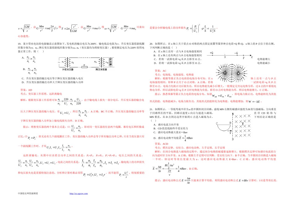 2009年高考真题 物理（山东卷)（含解析版）.doc_第2页
