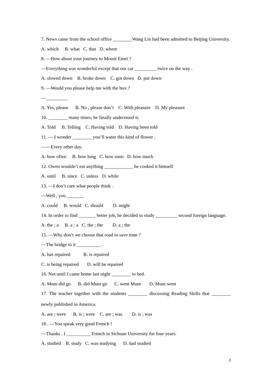 2009年四川高考英语试题及答案word版.doc_第2页