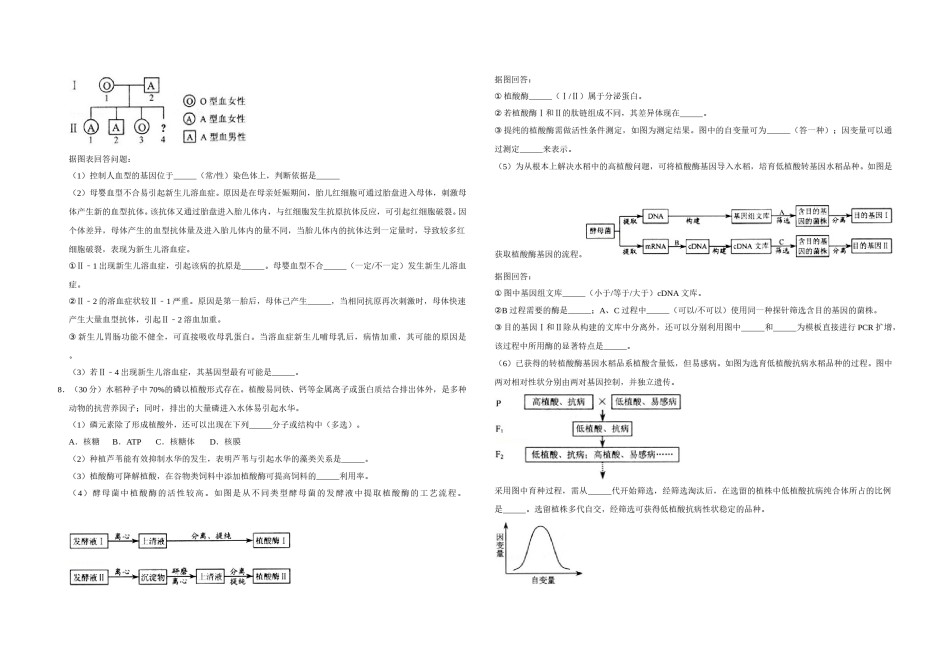 2009年天津市高考生物试卷   .doc_第2页