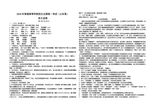 2010年高考真题 语文(山东卷)（原卷版）.doc