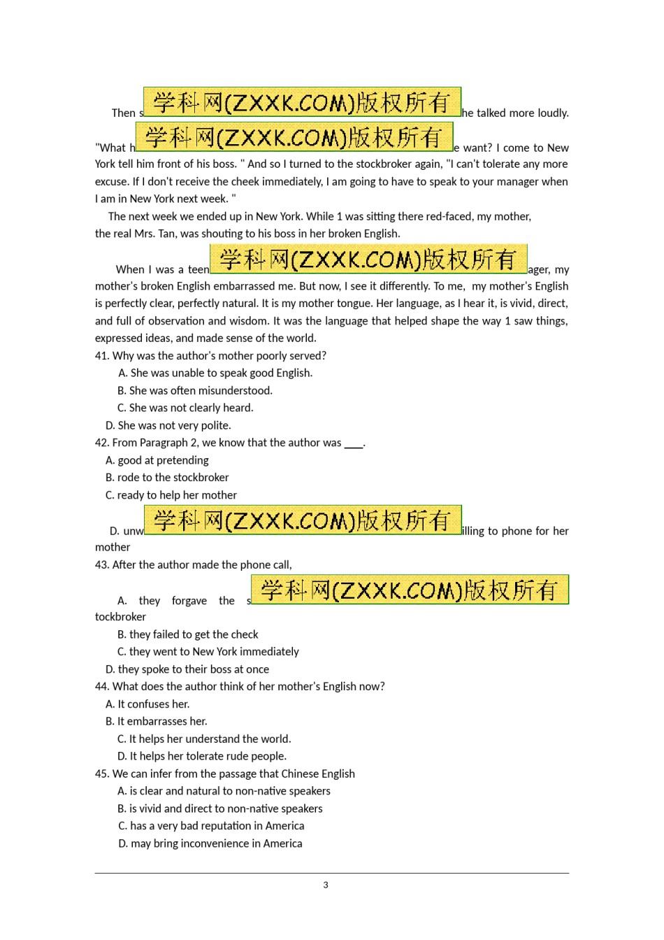 2010年广东高考英语试卷及答案(word版).doc_第3页