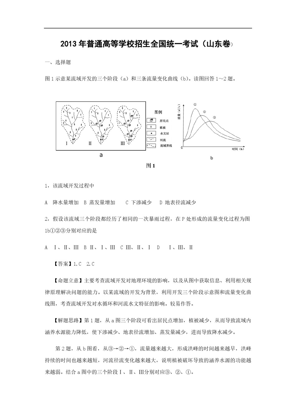 2013年高考真题 地理(山东卷)（含解析版）.pdf_第1页