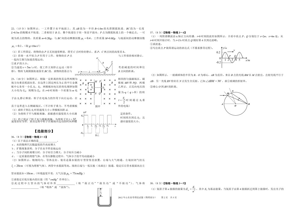 2012年高考真题 物理（山东卷)（含解析版）.pdf_第2页