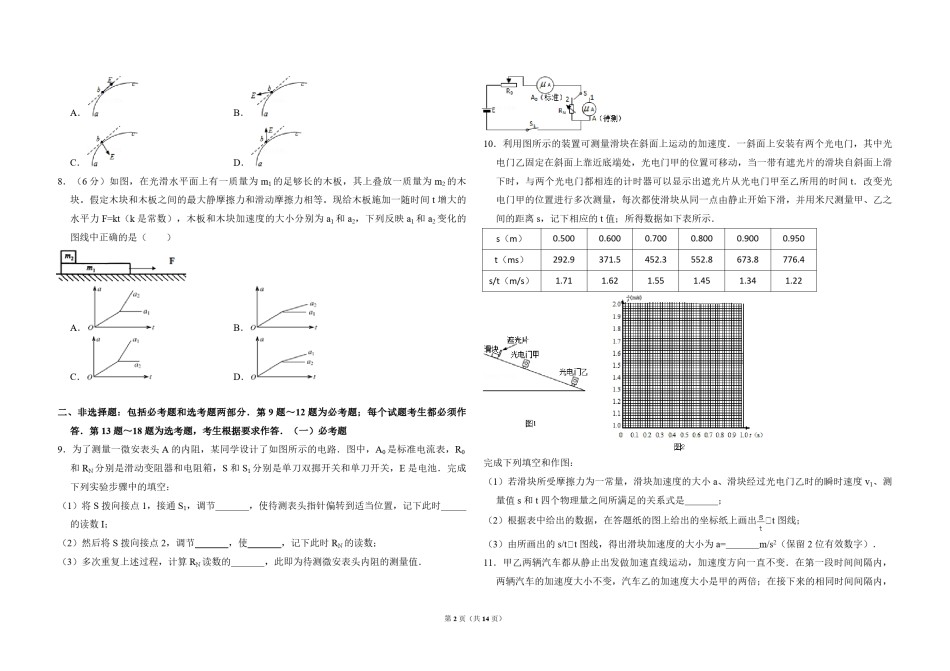 2011年全国统一高考物理试卷（新课标）（含解析版）.pdf_第2页