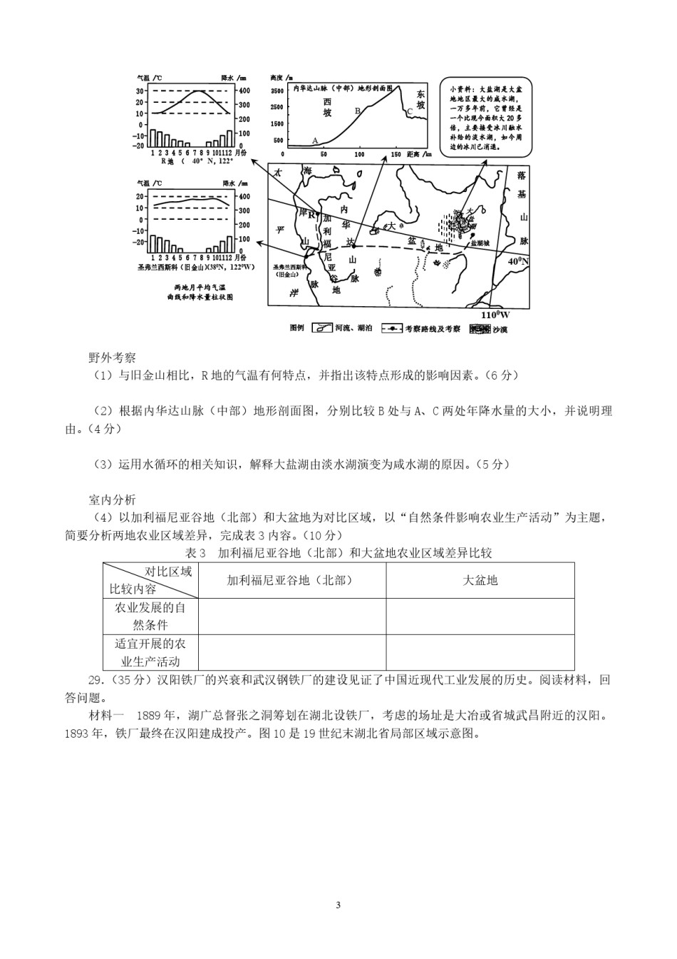 2011年高考真题 地理(山东卷)（原卷版）.pdf_第3页