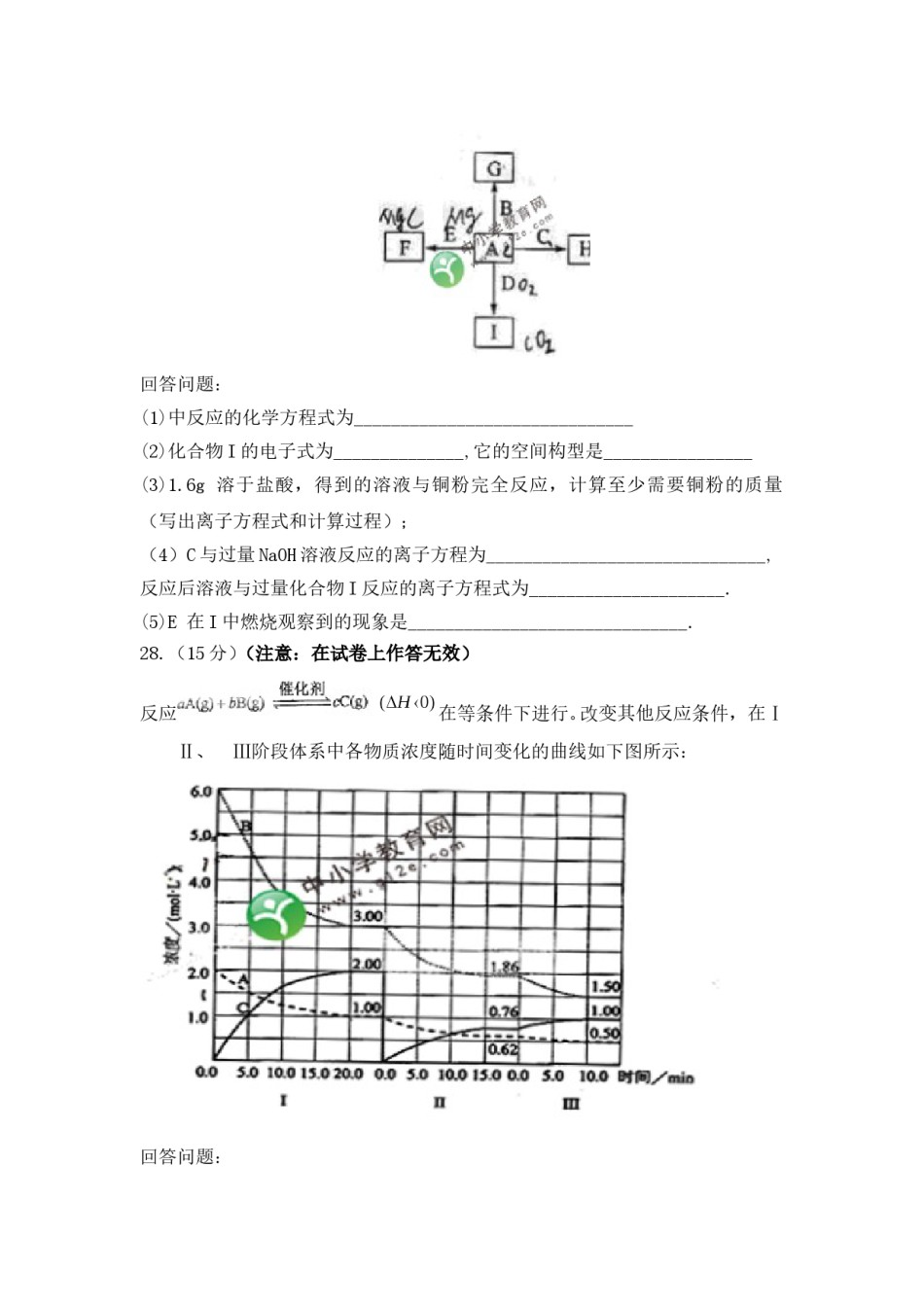 2011年高考贵州理综化学试题和参考答案.doc_第3页