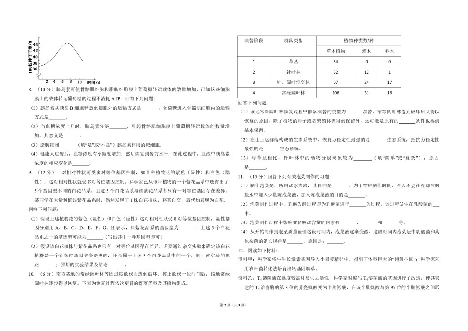 2013年全国统一高考生物试卷（新课标ⅰ）（原卷版）.pdf_第2页
