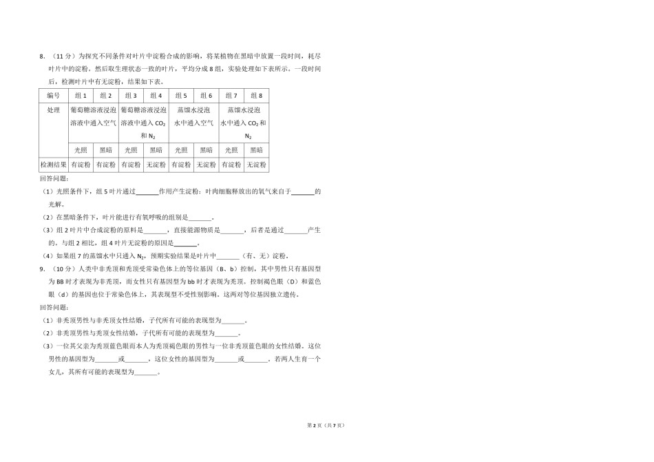 2011年全国统一高考生物试卷（大纲版）（含解析版）.pdf_第2页