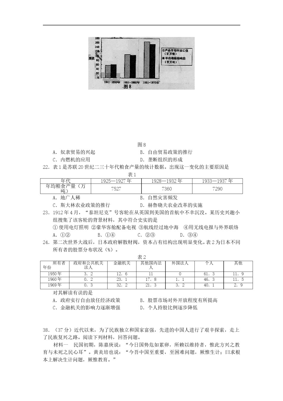 2012年高考福建卷(文综历史部分)(含答案).doc_第2页