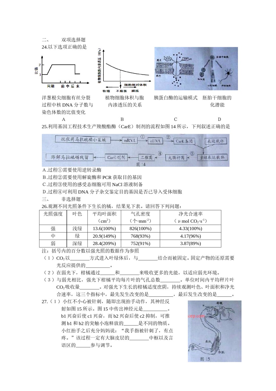 2014广东高考理综生物试卷及答案.doc_第2页