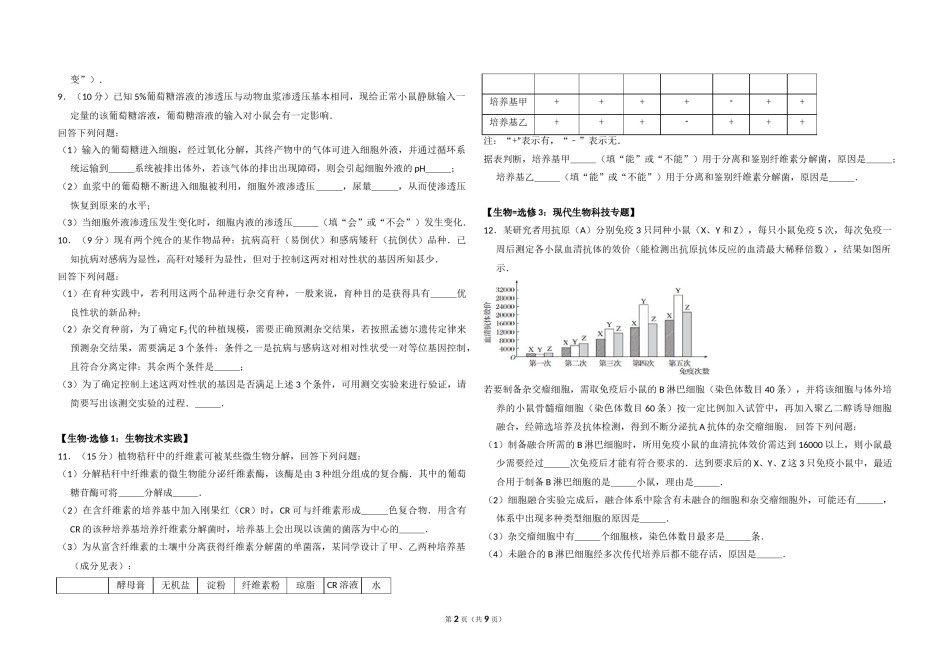 2014年全国统一高考生物试卷（新课标ⅰ）（含解析版）.doc_第2页