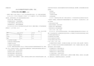 2014年高考真题 政治(山东卷)（原卷版）.doc
