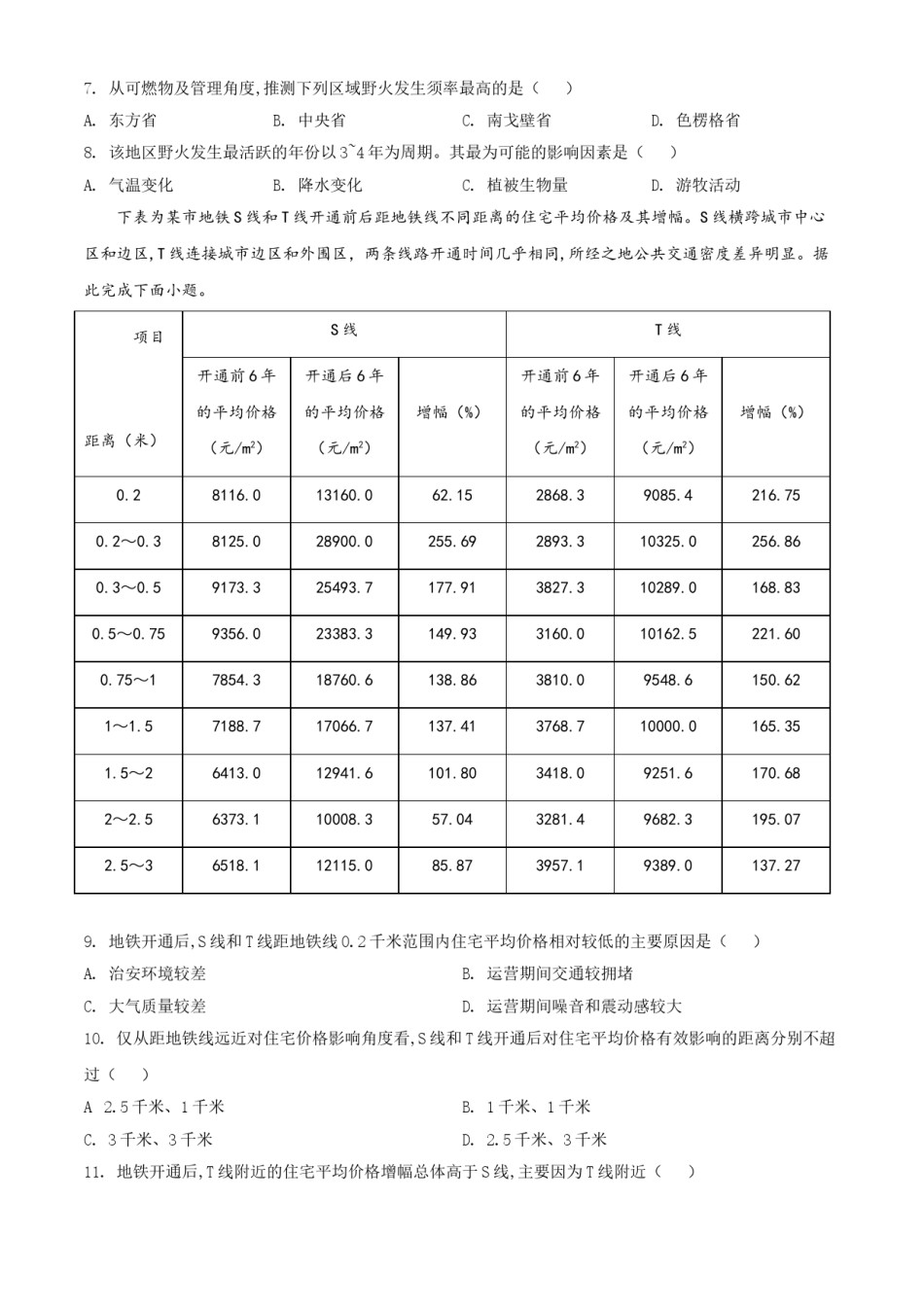 精品解析：湖南省2021年普通高中学业水平选择性考试地理试题（原卷版）.doc_第3页