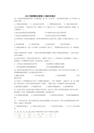 2015高考贵州卷文综历史试题及答案.docx