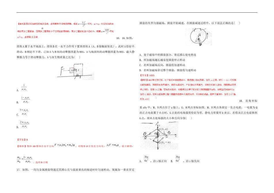 2015年高考真题 物理（山东卷)（含解析版）.docx_第2页