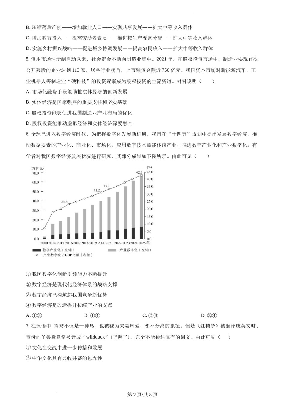 精品解析：2022年江苏省普通高中学业水平选择性考试（原卷版）.docx_第2页